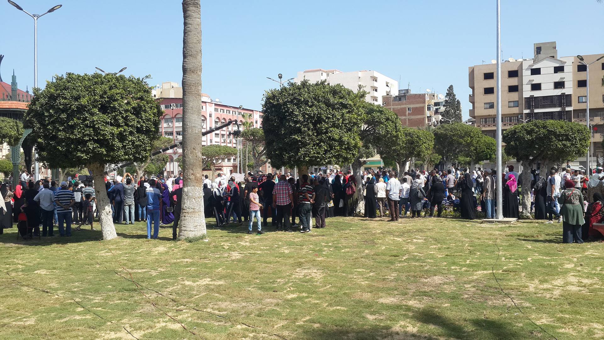 تجمع الاهالي في حديقة سعد زغلول قبل افتتاحها9