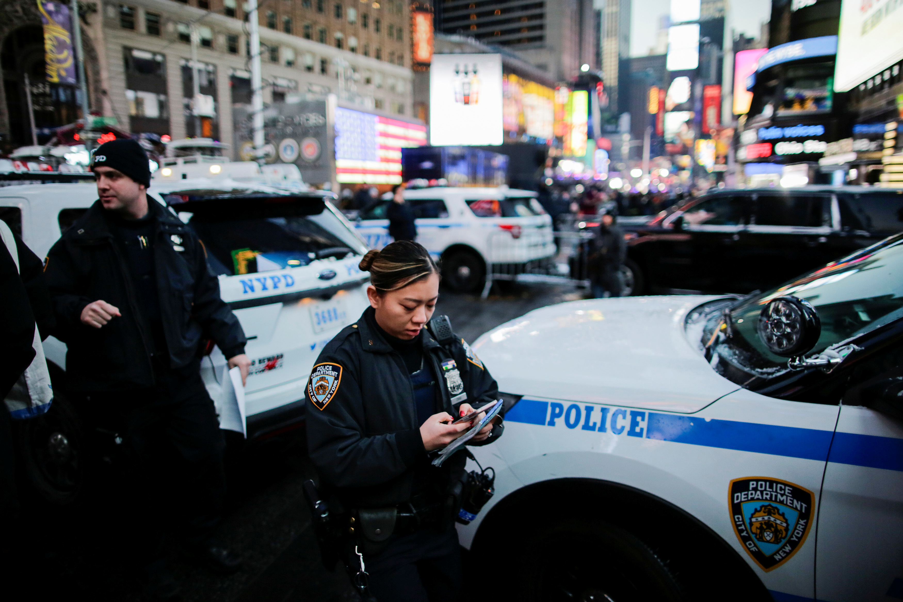 انتشار مكثف لسيارات الشرطة فى نيويورك