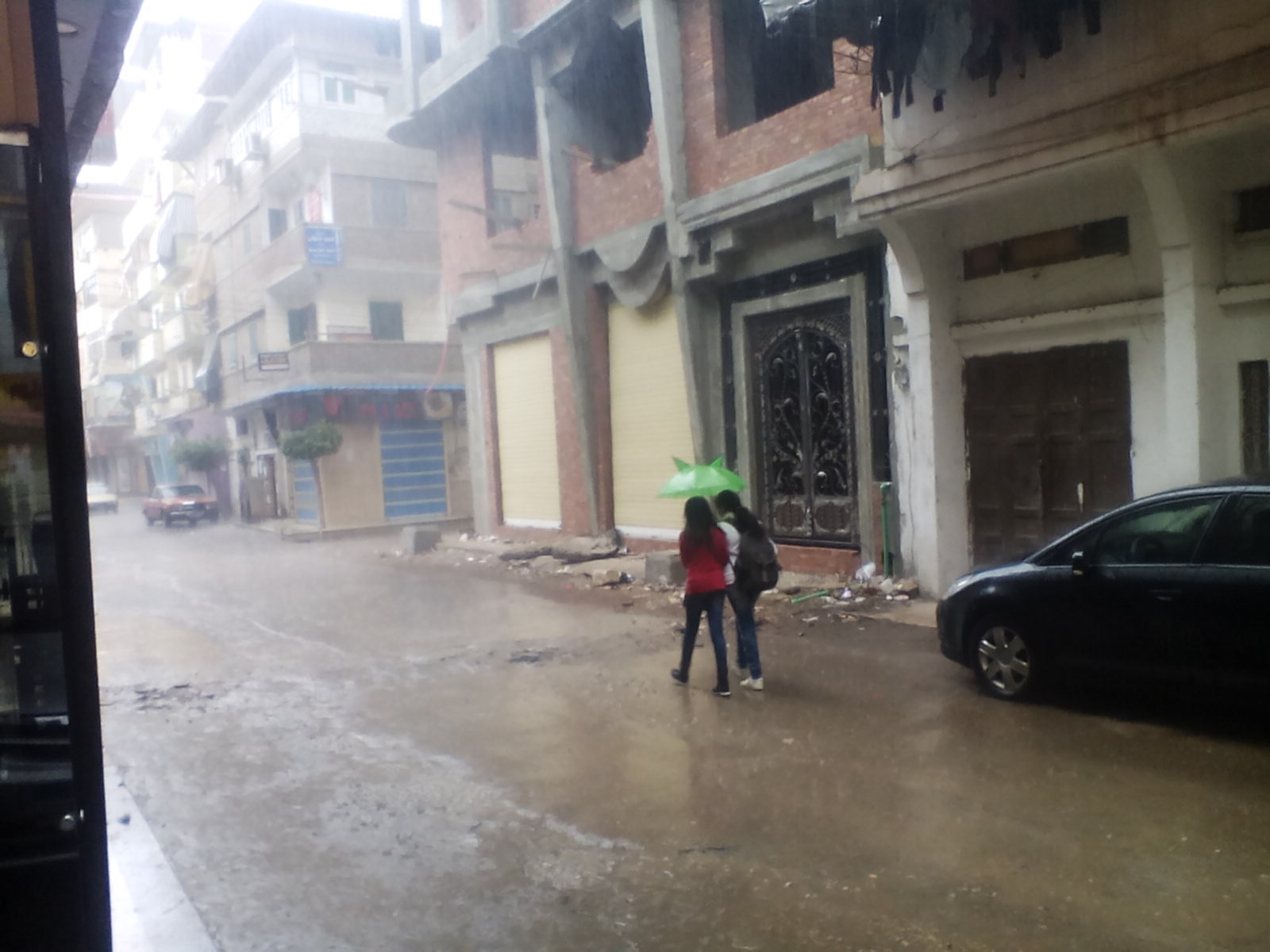 سقوط أمطار غزيرة على مدن دمياط (1)
