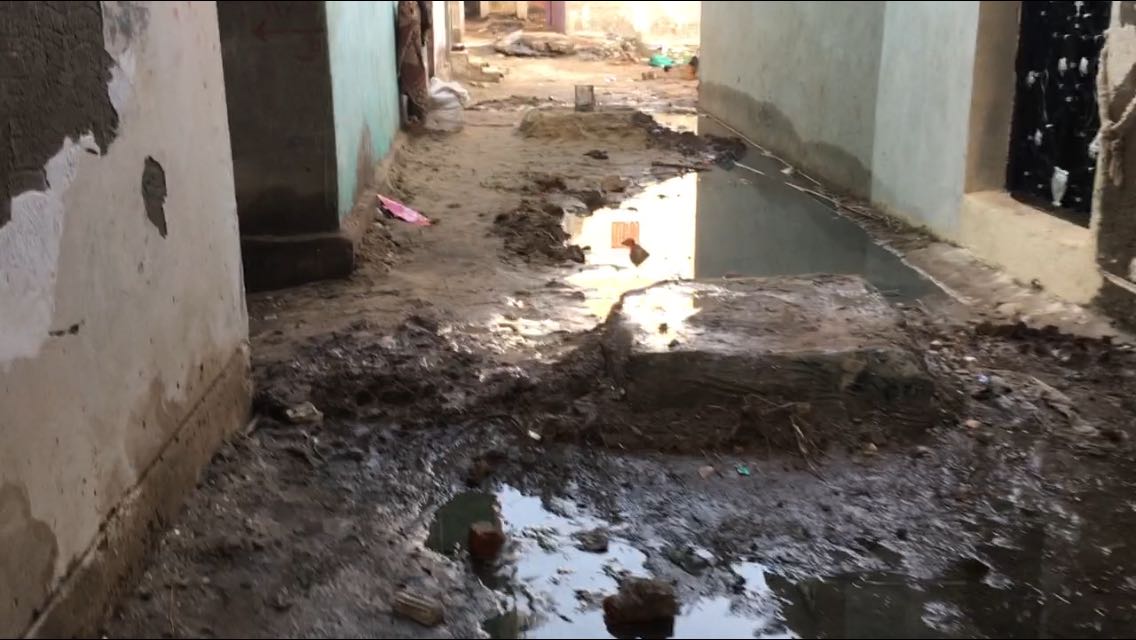 2- جانب من مياه الصرف الصحي بقرية الجزيرة الخضراء