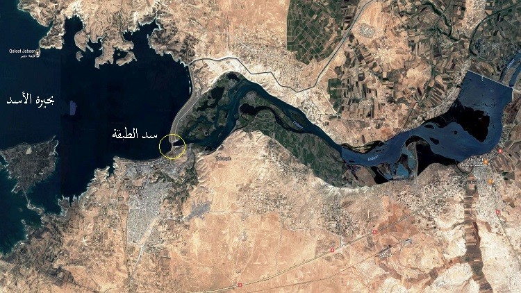 خريطة تظهر موقع السد