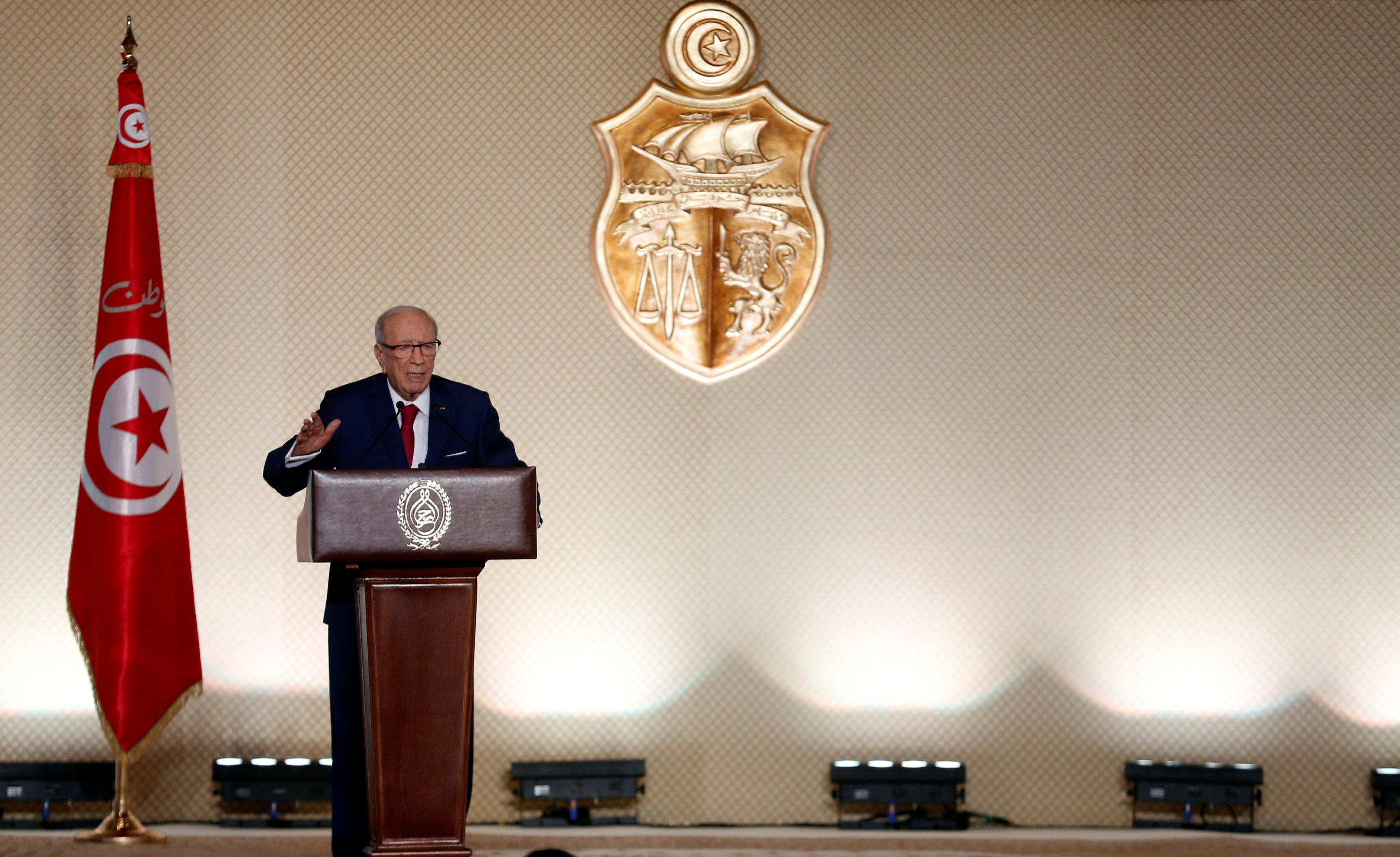 الرئيس التونسى خلال المؤتمر