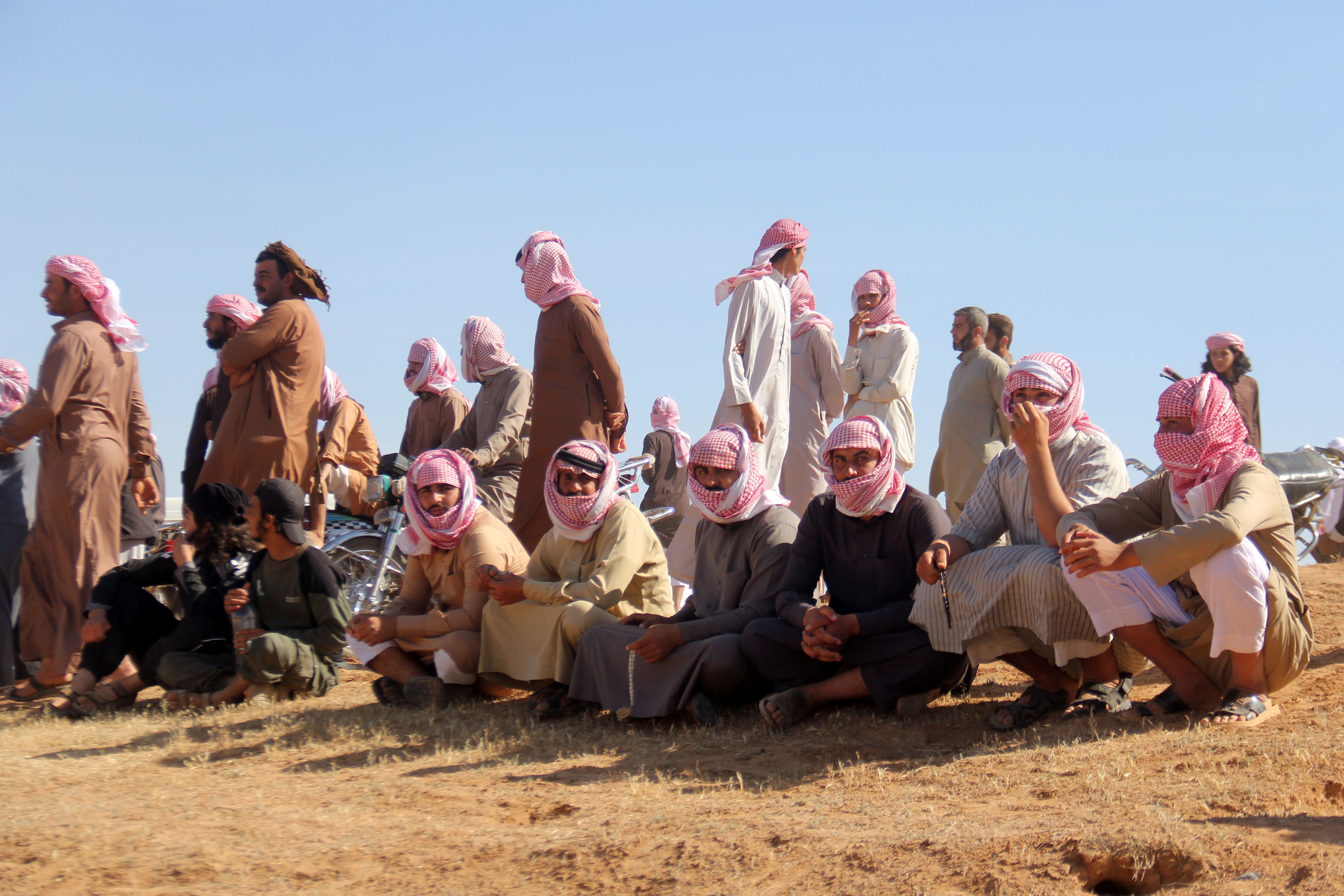 الشباب السورى يتجمع لمتابعة سباق الخيول