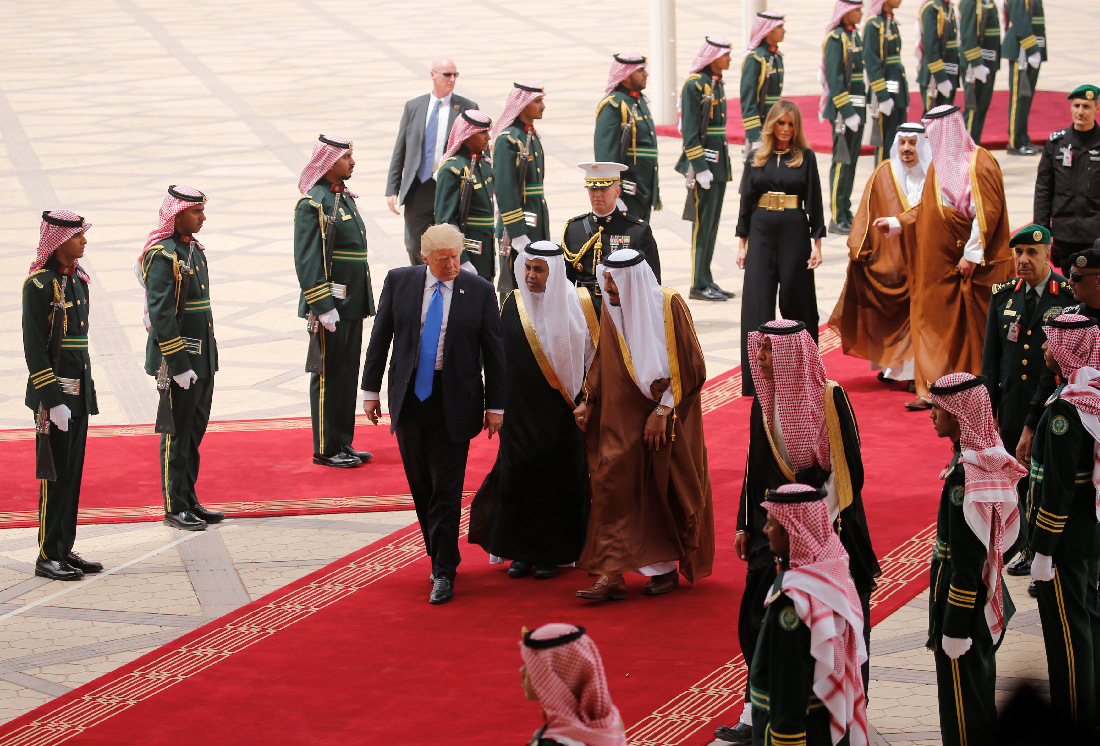 استقبال الرئيس الأمريكى فى السعودية