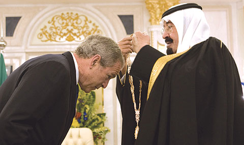 بوش والملك عبد الله