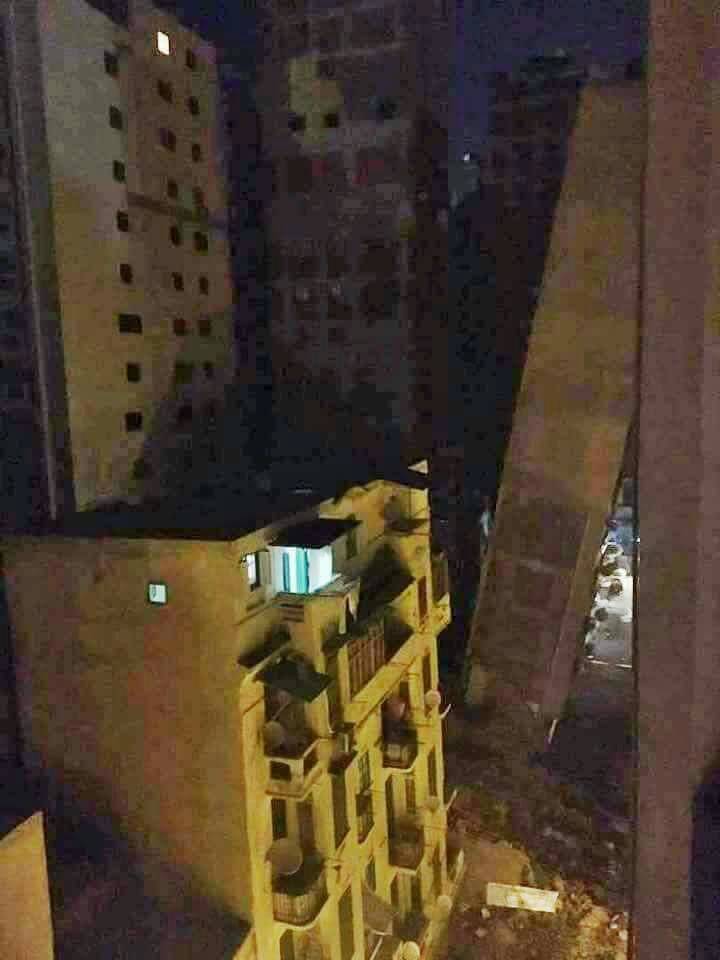 انهيار برج في الاسكندرية