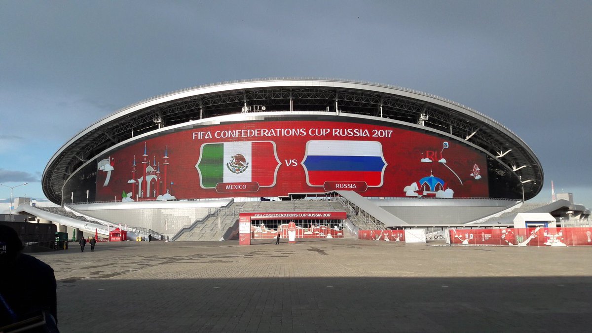 ستاد كازان يستعد لمباراة روسيا والمكسك في كأس القارات