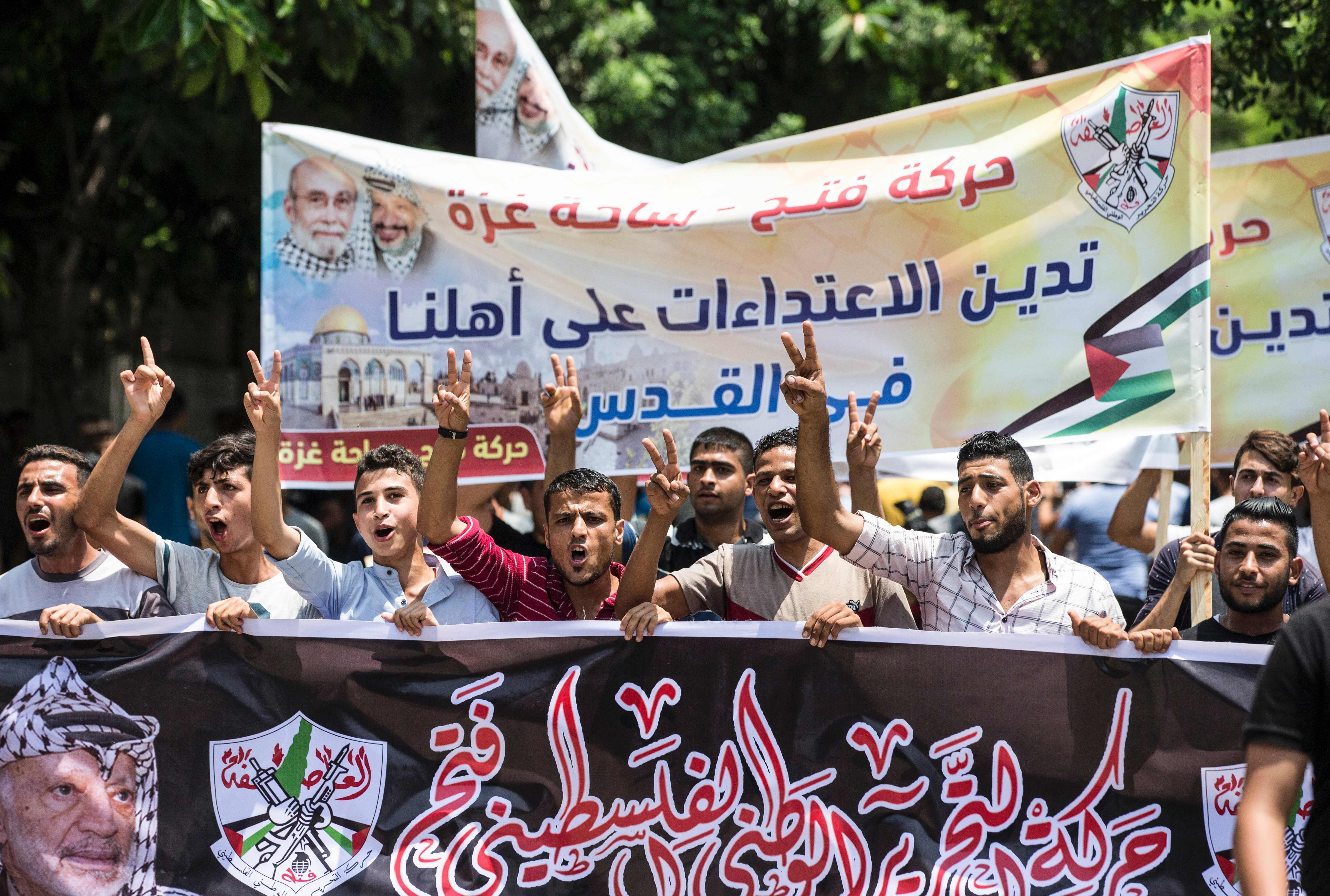 جانب من الاحتجاجات جانب من الاحتجاجات