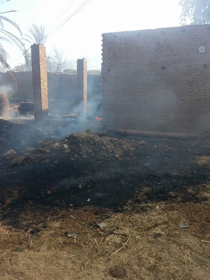 إخماد  حريق  ضخم اندلع  في مزرعة مواشي  غرب النيل بدراو  (8)