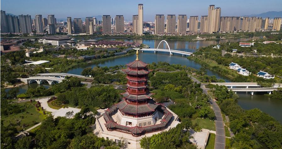 منظر جمالي لمدينة شيامين الصينية