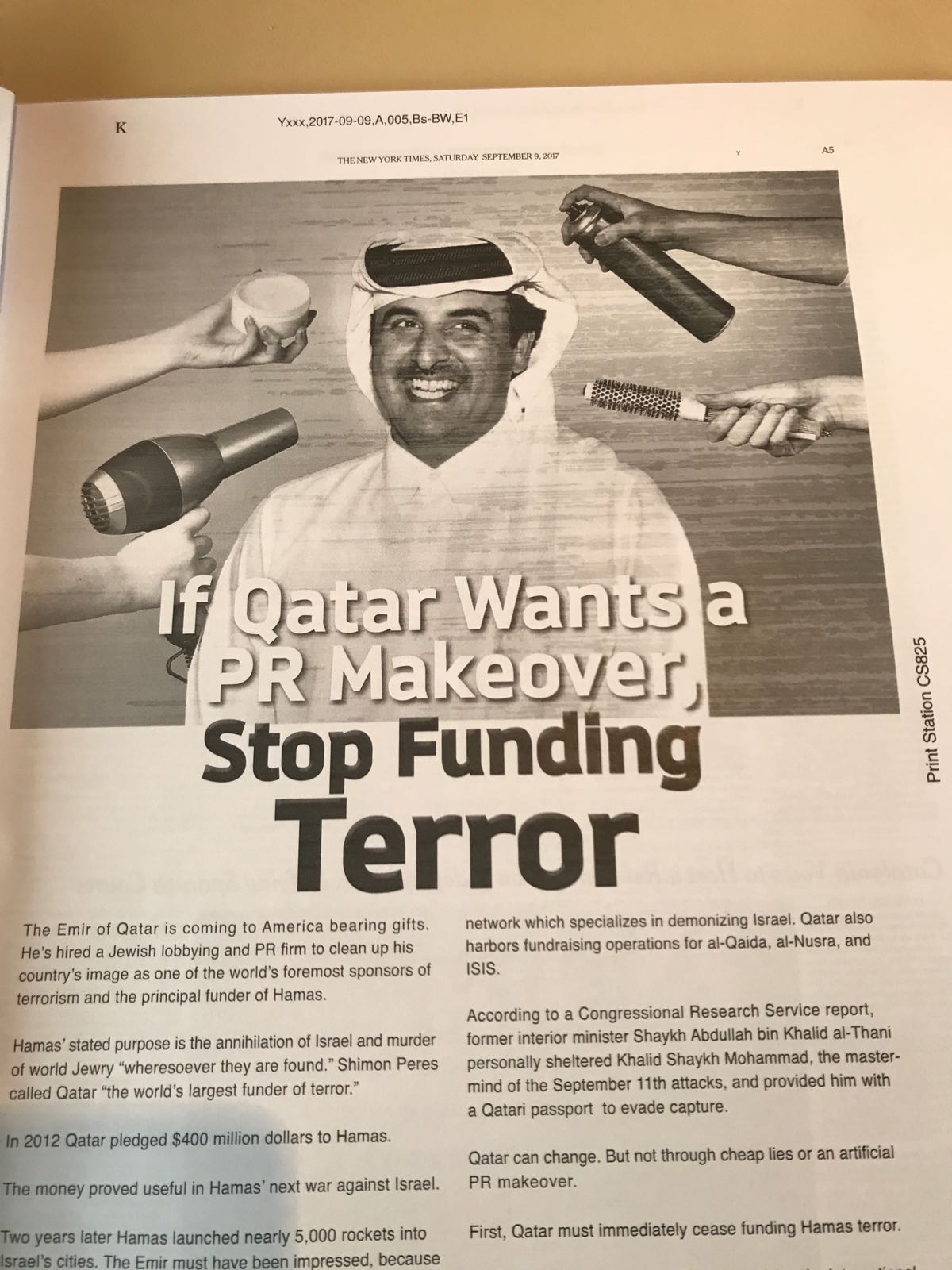 نيوريورك تايمز تتهم قطر بإنها أكبر داعم للإرهاب
