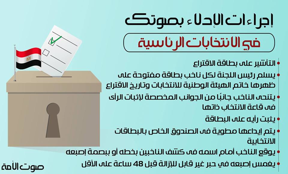 إجراءات الإدلاء بصوتك في الانتخابات الرئاسية