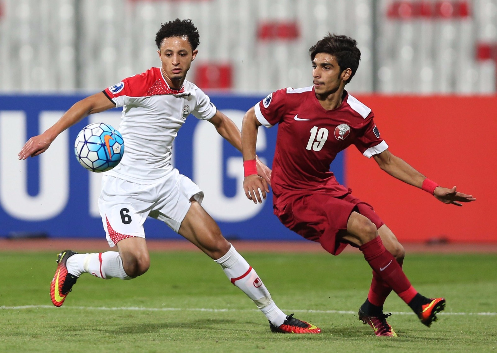 مباراة لمنتخب اليمن مع قطر