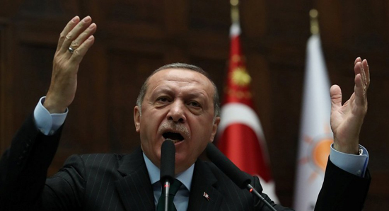 اردوغان خلال احد خطاباته