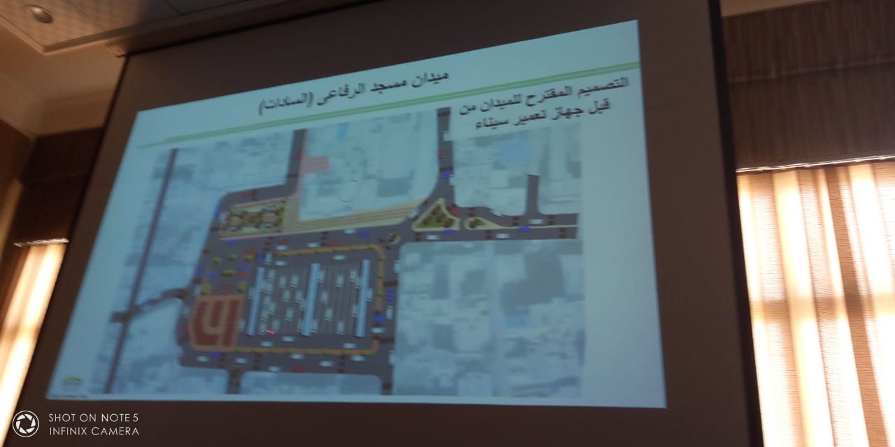 شوشة يتابع مخطط تطوير 5ميادين رئيسية بعاصمة شمال سيناء (11)