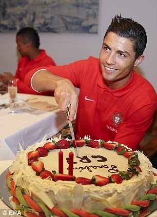 رونالدو يحتفل بعيد ميلاده