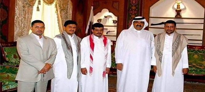 أمير قطر السابق وقيادات حوثية