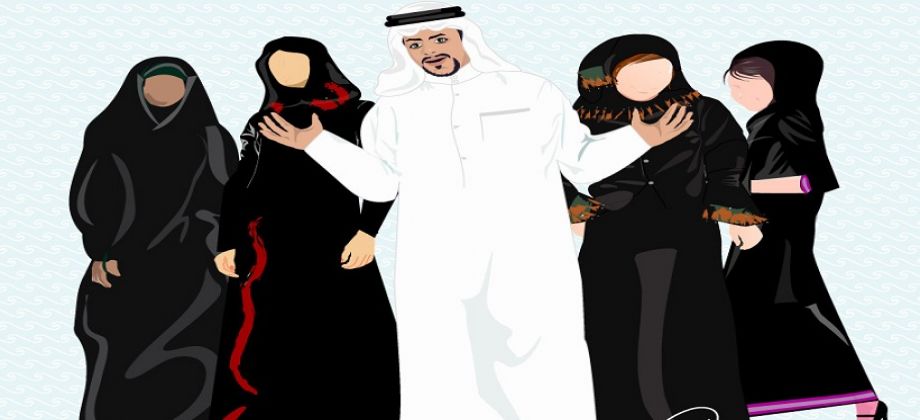 4 жена шейха. Многоженство. Четыре жены в Исламе. Многоженство в Исламе. Мусульманское многоженство.
