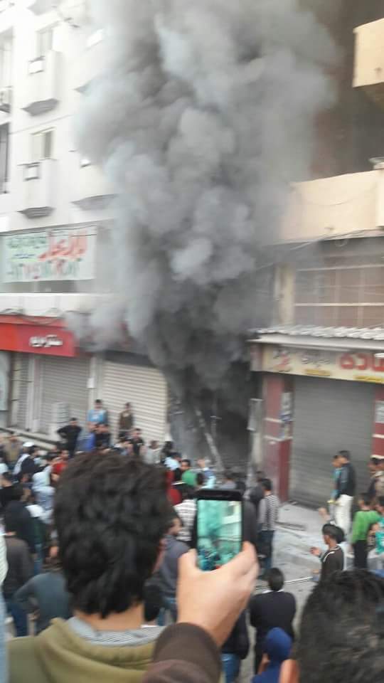 حريق بأحد المحلات غرب الإسكندرية (2)