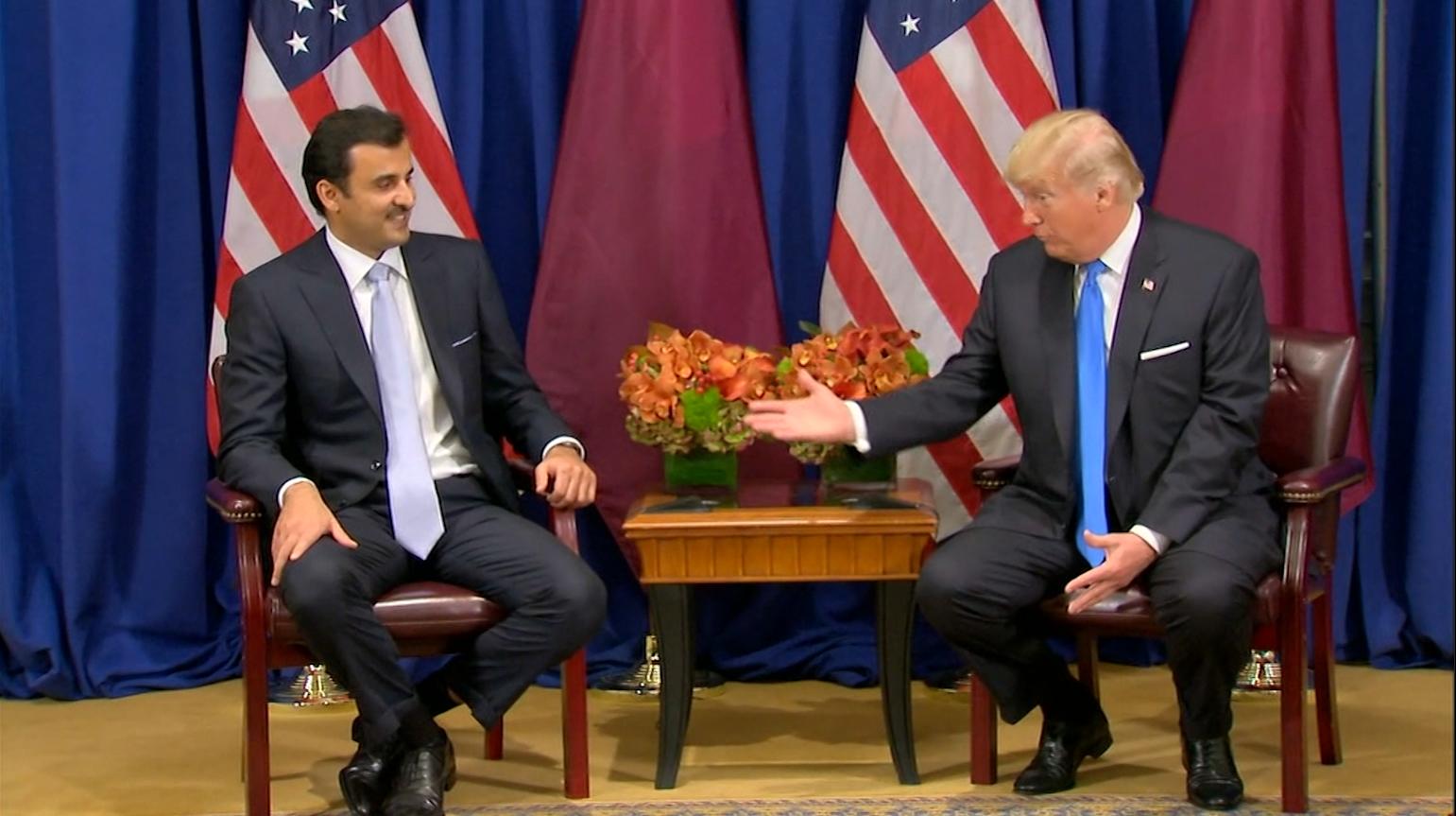 me-200917-shaikh-tamim-and-trump