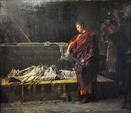 يوليوس قيصر يزور قبر الإسكندر