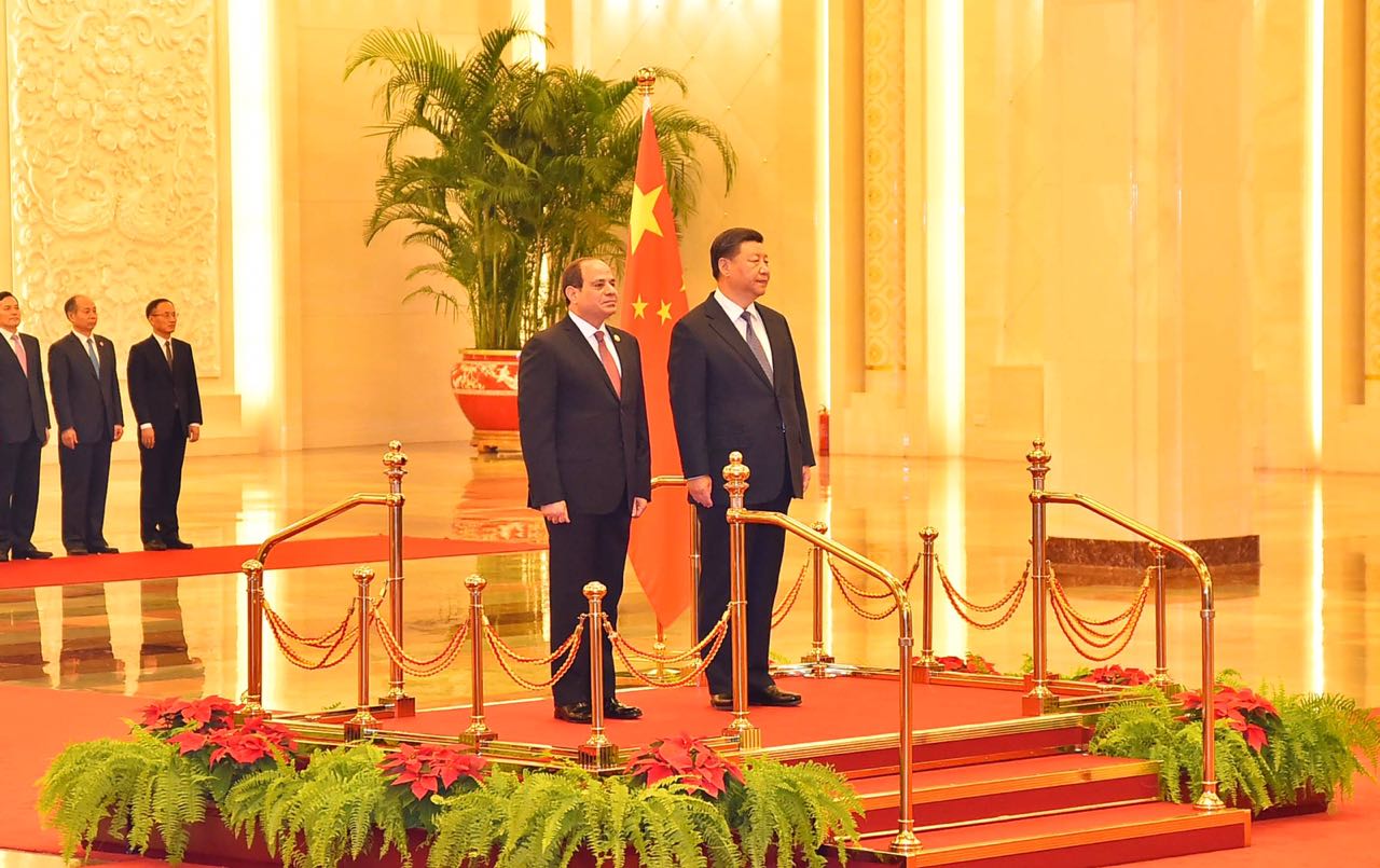 جانب من زيارة الرئيس السيسي إلى الصين