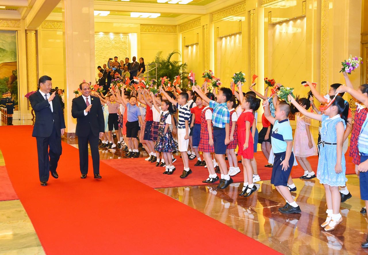 جانب من زيارة الرئيس السيسي إلى الصين