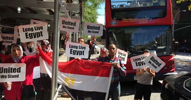 الجاليه المصريه تستقبل الرئيس فى نيويورك