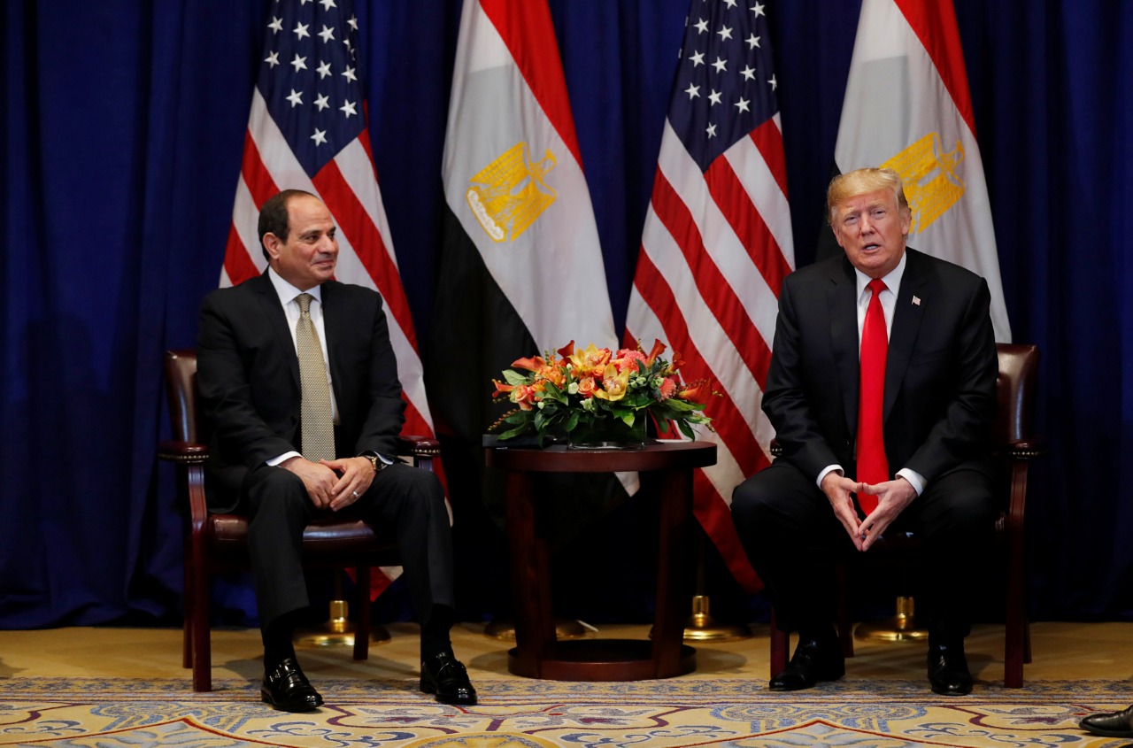 الرئيسان عبد الفتاح السيسى ودونالد ترامب خلال لقائهما أمس