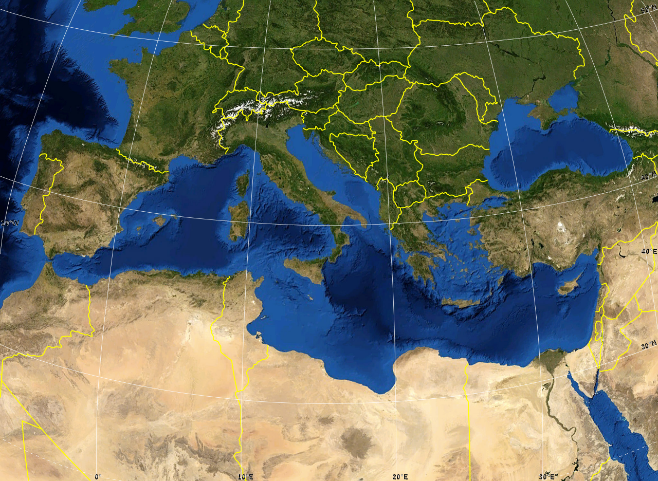 خريطة مسحية لمياه مصر الإقليمية بالبحر المتوسط