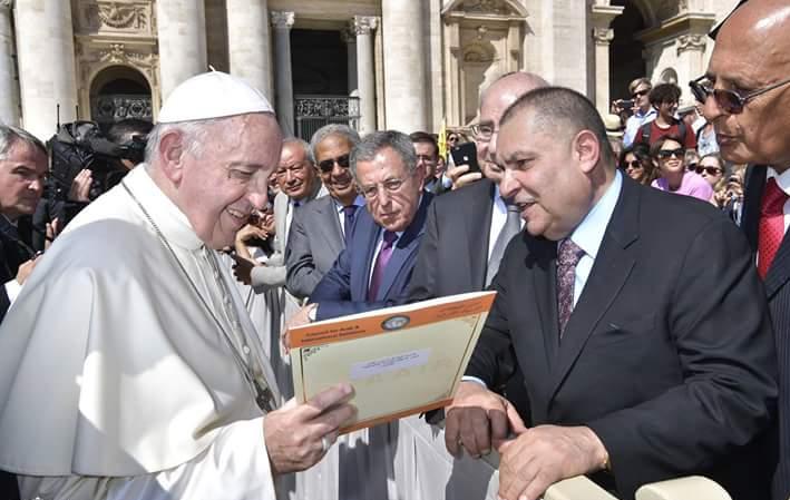 لقاء بابا الفاتيكان بقيادات مجلس العلاقات العربية والدولية(6)