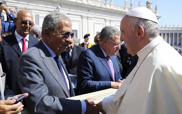 لقاء بابا الفاتيكان بقيادات مجلس العلاقات العربية والدولية