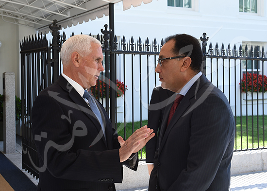 مصطفى مدبولى رئيس الوزراء مع مايك بنس نائب الرئيس الأمريكى (9)
