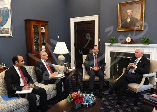 مصطفى مدبولى رئيس الوزراء مع مايك بنس نائب الرئيس الأمريكى (7)