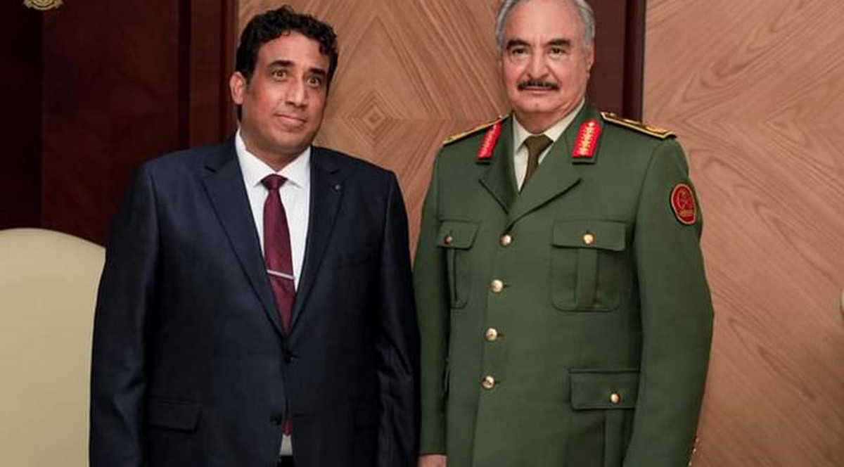حفتر يستقبل رئيس المجلس الرئاسي الليبي الجديد في الرجمة