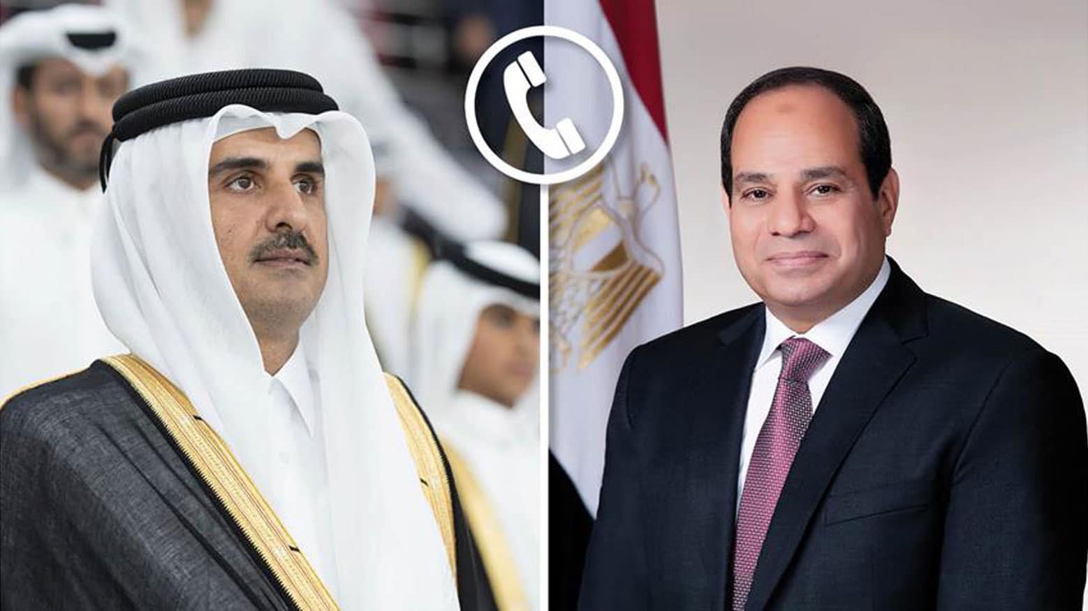 الرئيس السيسي يتلقى اتصالاً هاتفياً من الشيخ تميم بن حمد أمير دولة قطر