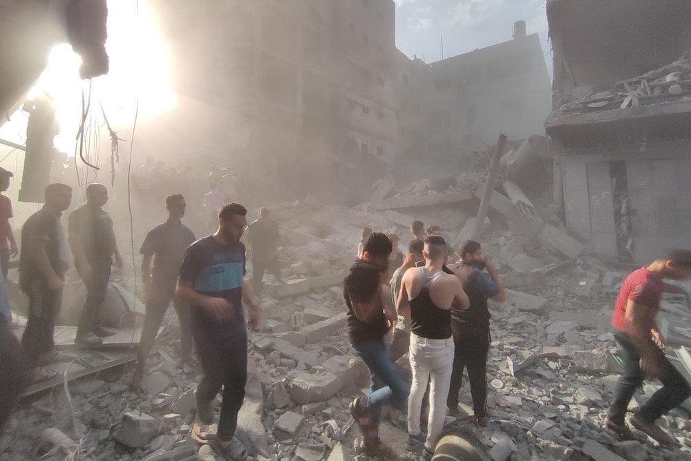 palestine-gaza-beit-lahya-rubble-journalist-mass-arrest-getty
