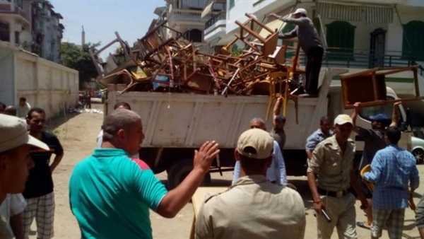  حملة مكبرة لإزالة التعديات والإشغالات بمدينة «فارسكور» بدمياط  
