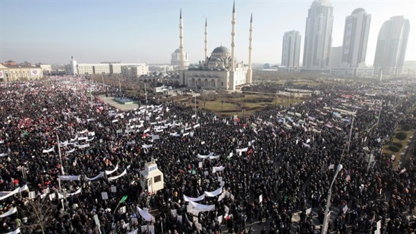 مظاهرة مليونية في الشيشان دفاعًا عن الرئيس قادروف مظاهرة مليونية في الشيشان دفاعًا عن الرئيس قادروف
