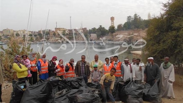 بالصور.. حملة «أسوان أحلي بينا» تواصل نشاطها بالجزيرة