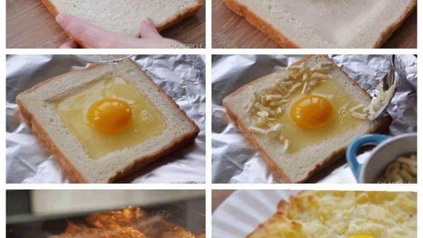 طريقة عمل توست البيض والجبن في الفرن