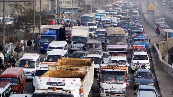 توقف حركة المرور بطريق «القاهرة - الإسكندرية» بسبب حادث تصادم