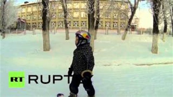 بالفيديو.. طريقة تزلج بطائرة بدون طيار