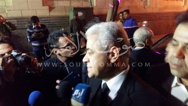 بالصور.. صباحي يصل عزاء هيكل بالصور.. صباحي يصل عزاء هيكل