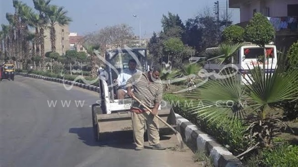 بالصور.. حملة نظافة بشوارع  الباجور فى المنوفية 