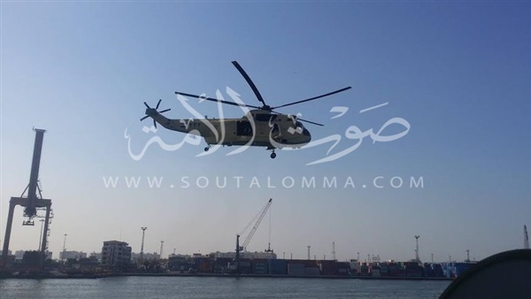  بالصور.. الهليكوبترتحلق فى سماء بورسعيد  
