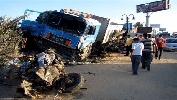 مصرع سائق في حادث إنقلاب سيارة بكفر الشيخ 