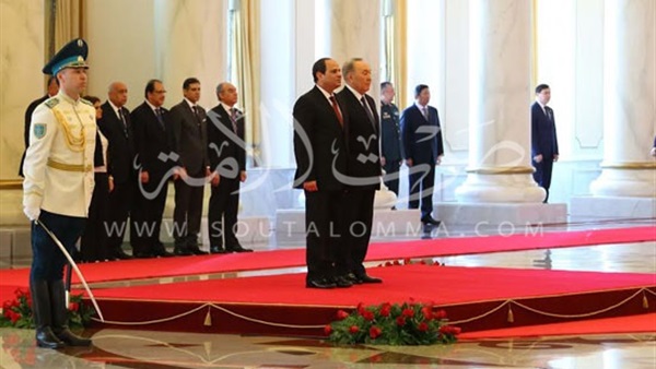 بالصور.. مراسم استقبال السيسي بالقصر الجمهورى بكازاخستان بالصور.. مراسم استقبال السيسي بالقصر الجمهورى بكازاخستان