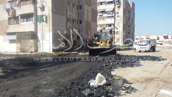  حملة نظافة بمنطقة السيدة نفيسة القديمة بضواحى بورسعيد 