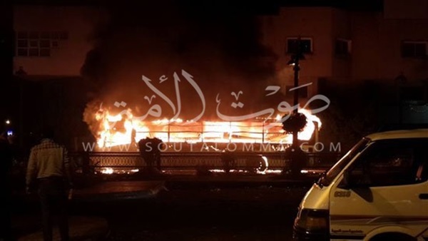  بالصور.. اندلاع حريق هائل بمحيط محطة قطار سيدي جابر  